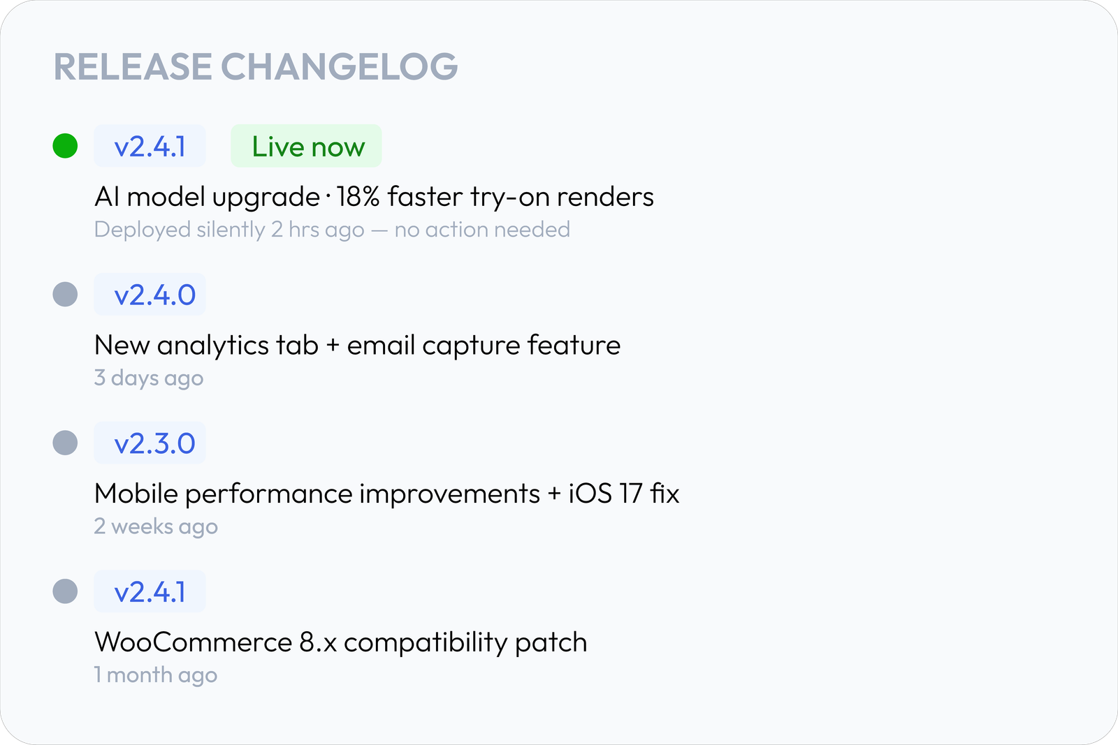 Continuous updates